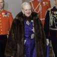  La reine Margrethe II de Danemark, le prince Henrik, le prince Frederik et la princesse Mary recevaient le 3 janvier 2013 le corps diplomatique à Christiansborg. 