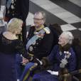  La reine Margrethe II de Danemark, le prince Henrik, le prince Frederik et la princesse Mary recevaient le 3 janvier 2013 le corps diplomatique à Christiansborg. 