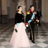 Le prince Frederik et la princesse Mary de Danemark arrivant le 4 janvier 2013 à Christiansborg pour la réception des responsables des grandes organisations nationales.