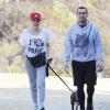 Rose McGowan promène son chien à Hollywood (Californie), le 3 janvier 2013.