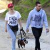 Rose McGowan promène son chien à Hollywood (Californie), le 3 janvier 2013.