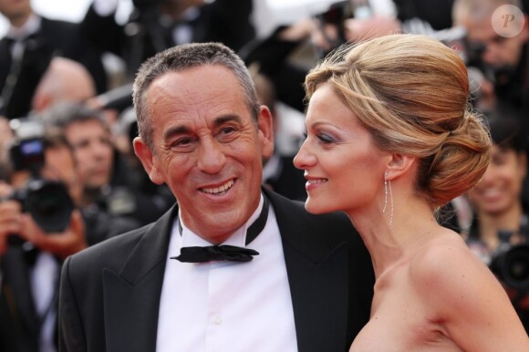 Thierry Ardisson et sa compagne Audrey Crespo-Mara, lors du Festival de Cannes 2012 pour le film Lawless.