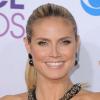 Heidi Klum, souriante sur le tapis rouge des People's Choice Awards au Nokia Theater. Los Angeles, le 9 janvier 2013.