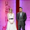 Emma Stone et Seth MacFarlane annoncent les nommés principaux des Oscars 2013 au AMPAS Samuel Goldwyn Theater, le 10 janvier 2013.