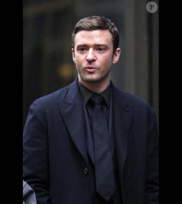 Justin Timberlake sur le tournage de Runner, Runner, à New York, le 16 décembre2012.