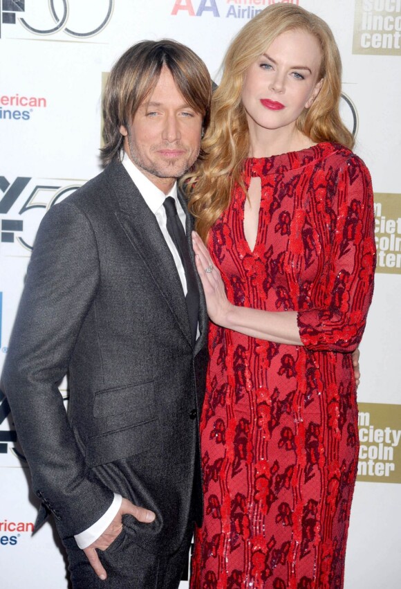 Nicole Kidman et son mari Keith Urban, au gala Film Society of Lincolm à New York, le 3 octobre 2012.