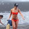 Lea Michele en bikini sur une plage d'Hawaï, le 1er janvier 2013.