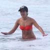 Lea Michele sur une plage d'Hawaï, le 1er janvier 2013.