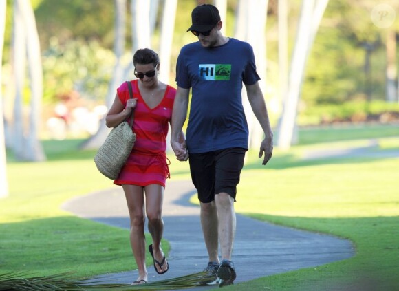 Lea Michele et Cory Monteith à Hawaï, le 5 janvier 2013.