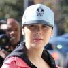 Amber Rose se rend dans un salon de coiffure à Los Angeles. Le 14 janvier 2013.