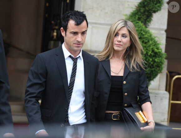 Justin Theroux et Jennifer Aniston à Paris en juin 2012.