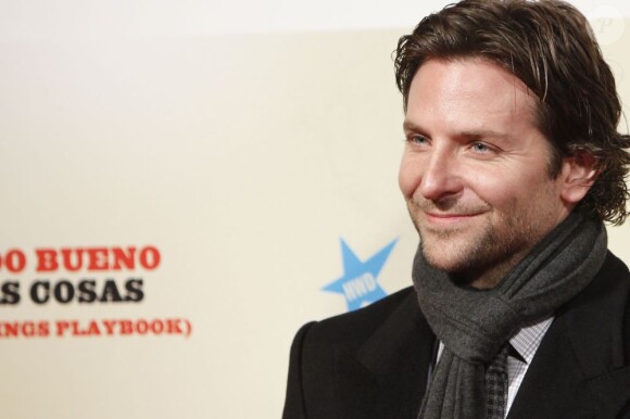 Bradley Cooper assure la promotion de son film Happiness Therapy à Madrid au Callao Cinema, le 16 janvier 2013.
