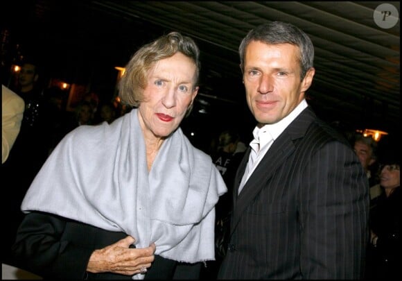 Exclu - Andrée Putman et Lambert Wilson à Neuilly le 6 novembre 2006.