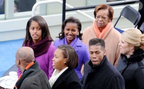 Sasha et Malia Obama, remarquées par leurs looks le 21 janvier 2013 à la cérémonie d'investiture de leur papa Barack Obama à Washington