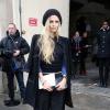 Laura Bailey arrive au défilé Chanel Haute Couture le 22 janvier 2013