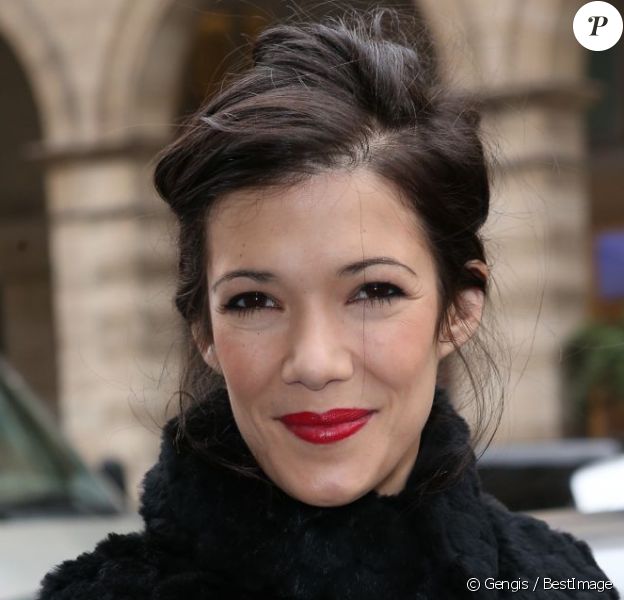 Mélanie Doutey arrive à l'hôtel Westin pour assister au défilé Zuhair Murad haute couture printemps-été 2013. Paris, le 24 janvier 2013.