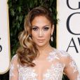 Jennifer Lopez porte une robe Zuhair Murad prêt-à-porter printemps-été 2013 aux Golden Globes Awards. Los Angeles, le 13 janvier 2013.