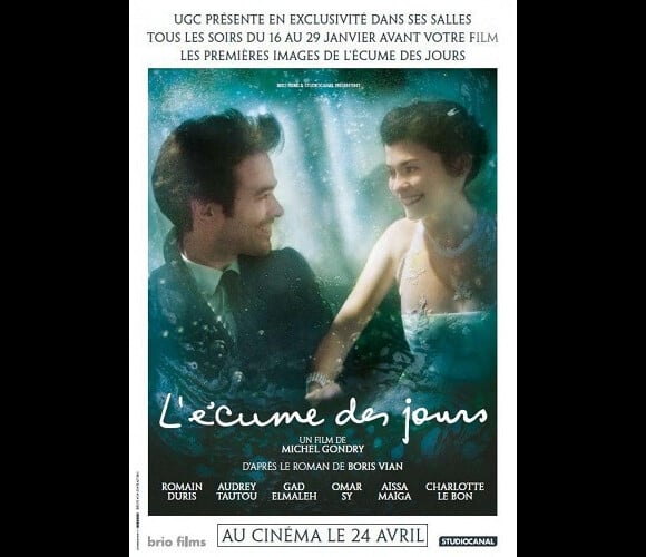 Affiche officielle du film L'Ecume des jours.