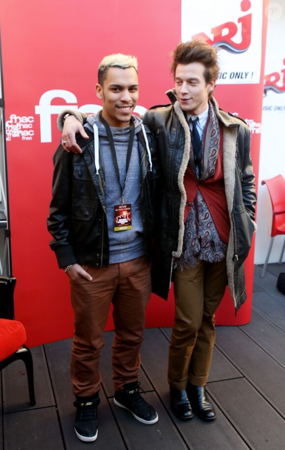 Daniel et Sidoine - Dans le cadre des NRJ Music Awards, la FNAC de Cannes a accueilli la célèbre station de radio pour une émission en direct a Cannes le 25 janvier 2013.