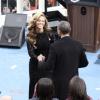 Beyoncé entourée de Joe Biden er Barack Obama, lors de son interprétation de l'hymne américain, à Washington, le 21 janvier 2013.