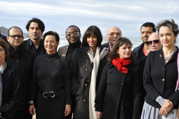 La jolie Sonia Rolland lors du photocall du 26e festival international des programmes audiovisuels, le 22 janvier 2013 à Biarritz