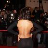 Shy'm de dos sur le tapis rouge de la 14e édition des NRJ Music Awards au Palais des Festivals à Cannes le 26 Janvier 2013