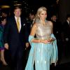 La reine Beatrix des Pays-Bas, le prince héritier Willem-Alexander et la princesse Maxima lors du concert offert pour la fin de leur visite à Singapour, le 25 janvier 2013.