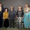 La reine Beatrix des Pays-Bas, le prince héritier Willem-Alexander et la princesse Maxima lors du concert offert pour la fin de leur visite à Singapour, le 25 janvier 2013.