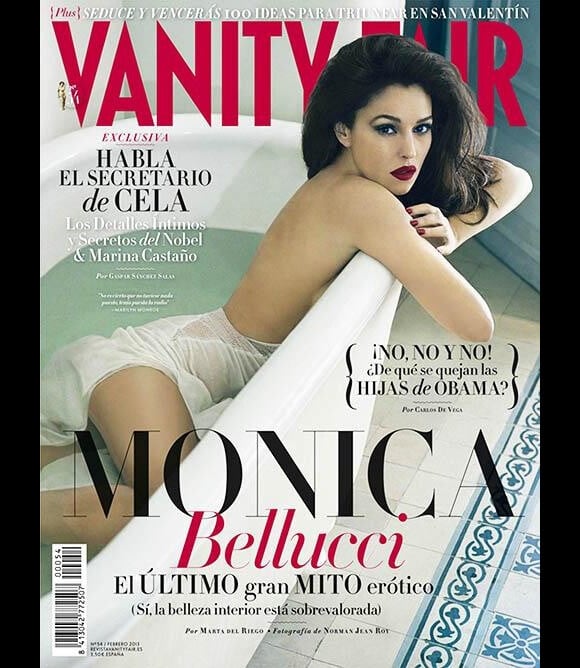 Monica Bellucci, topless et ultraglamour pour la couverture du Vanity Fair Espagne.