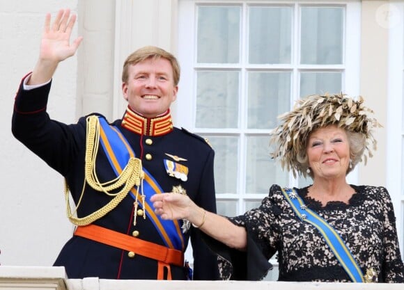 Le prince Willem-Alexander et la reine Beatrix des Pays-Bas le 18 septembre 2012 lors de l'ouverture de l'année parlementaire.
