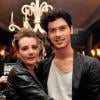 Marie-Amélie Seigner et son boyfriend, Jessé Rémond Lacroix durant la soirée "Canaille Chic Party" organisée par la benjamine des soeurs Seigner au restaurant l'Avenue à Paris le 18 janvier 2013