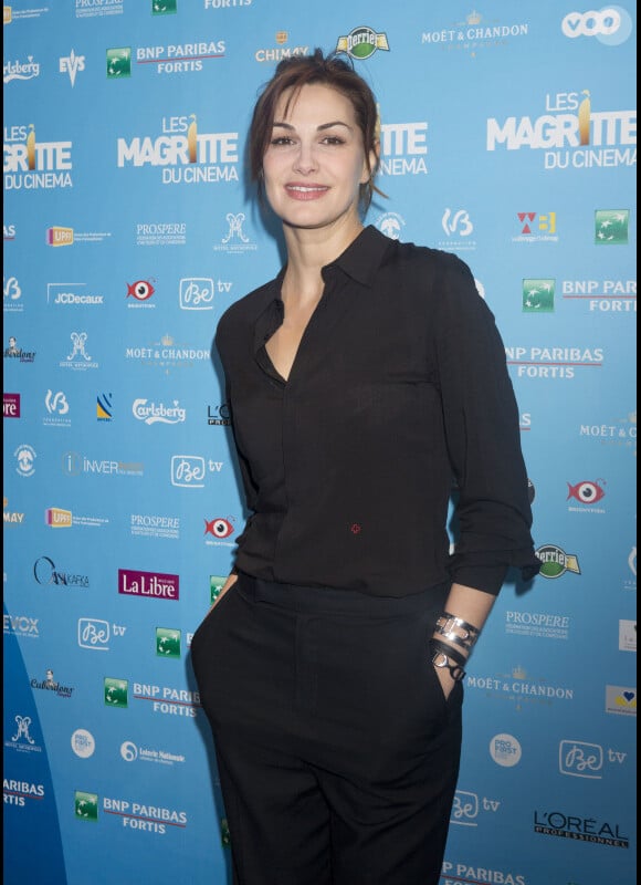 Présentatrice l'an dernier, Helena Noguerra était à nouveau présente pour la 3e cérémonie des Magritte du cinéma à Bruxelles, le 2 février 2013.