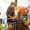 Heidi Klum et sa fille Leni au magasin Whole Foods à Los Angeles, le 3 février 2013.