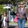 Heidi Klum est allée chercher sa fille Leni à la Josephson Academy of Gymnastics de Los Angeles, le 3 février 2013.
