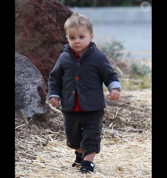 Exclusif - Arthur, un an et demi, s'amuse dans un parc dans le quartier de Studio City avec sa mère Selma Blair. Los Angeles, le 22 janvier 2013.