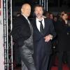 Bruce Willis et l'acteur Sebastian Koch à la première de Die Hard : Belle journée pour mourir à Berlin, le 4 février 2013.