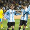 Lionel Messi  lors du match amical entre la Suède et l'Argentine le 6 février 2013 à la Friends Arena de Solna (3-2 pour l'Argentine)