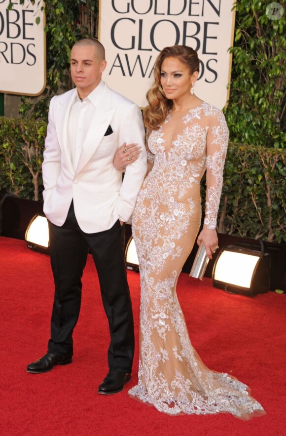 Casper Smart et Jennifer Lopez, à la cérémonie des Golden Globes, le 13 janvier 2013.