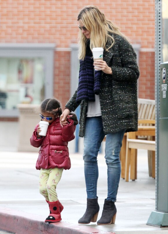 Heidi Klum et sa fille Lou dans les rues de Los Angeles le 10 février 2013
Photo exclusive