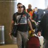 Megan Fox et Brian Austin Green arrivent à l'aéroport de Los Angeles pour se rendre à Rio le 8 février 2013