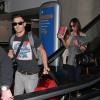 Megan Fox et Brian Austin Green arrivent à l'aéroport de Los Angeles pour se rendre à Rio le 8 février 2013