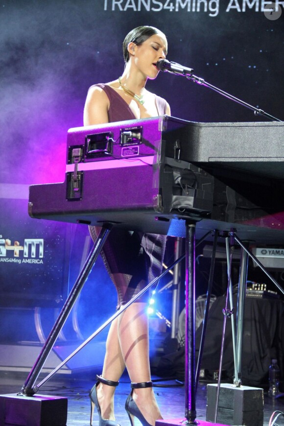 Alicia Keys lors du concert TRANS4M à Los Angeles, le 7 février 2013.