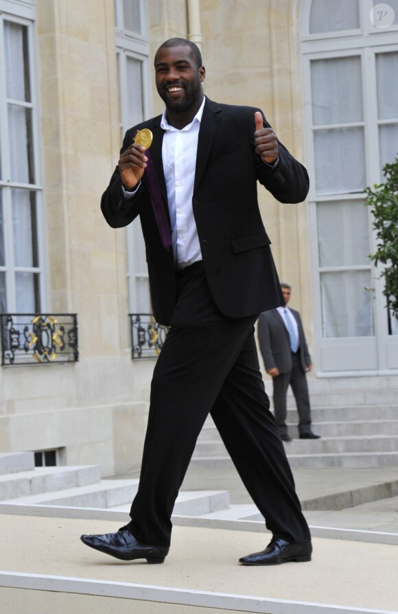 Teddy Riner reçu à l'Elysée le 17 septembre 2012 à Paris