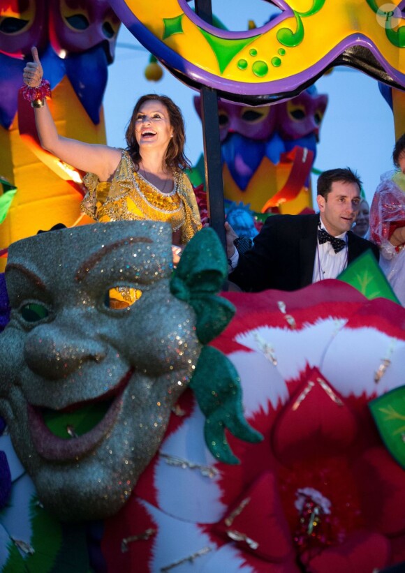 Mariska Hargitay à la parade Krewe Of Orpheus pour Mardi Gras à la Nouvelle-Orléans, le 11 février 2013.
