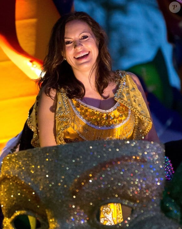 Mariska Hargitay, radieuse, à la parade Krewe Of Orpheus pour Mardi Gras à la Nouvelle-Orléans, le 11 février 2013.