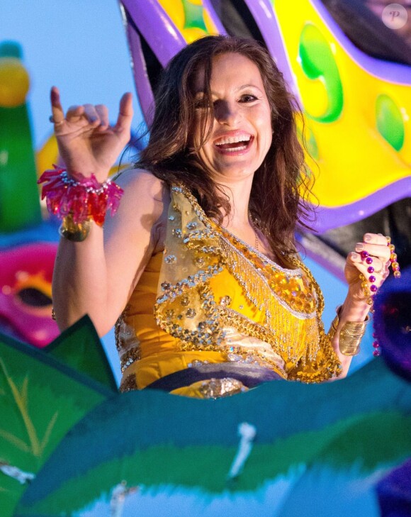 Mariska Hargitay à la parade Krewe Of Orpheus pour Mardi Gras à la Nouvelle-Orléans, le 11 février 2013.