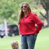 Nicole Eggert et sa fille Keegan dans un parc de Beverly Hills, le 23 août 2012.