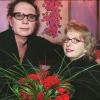 Eric Charden en concert au Réservoir à Paris, avec sa femme Gabrielle, le 18 mars 2002.