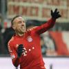 Franck Ribéry lors du match entre le Bayern Munich et le Borussia Möenchengladbach à l'Allianz Arena de Munich le 14 décembre 2012