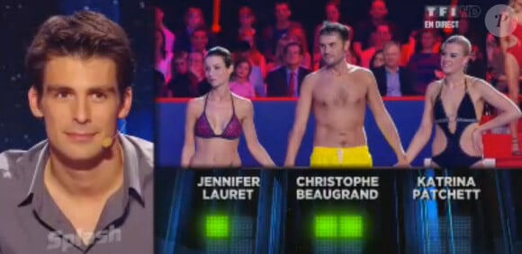 Christophe Beaugrand est sauvé par le jury après le rattrapage dans Splash, le grand plongeon sur TF1 le vendredi 15 février 2013